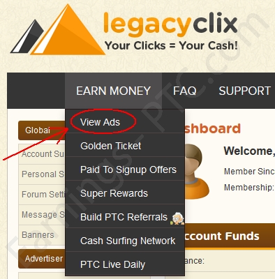 legacyclix view ads